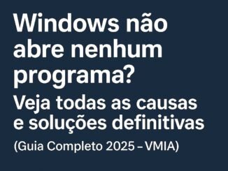Windows Não Abre Nenhum Programa