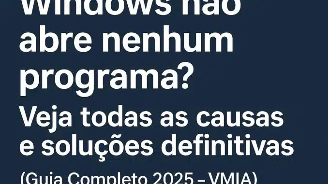 Windows não abre nenhum programa