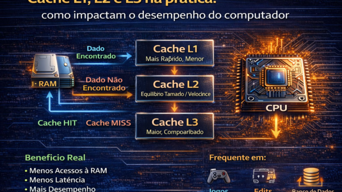 Cache L1, L2 e L3 na prática