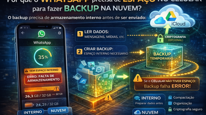 whatsapp backup na nuvem erro