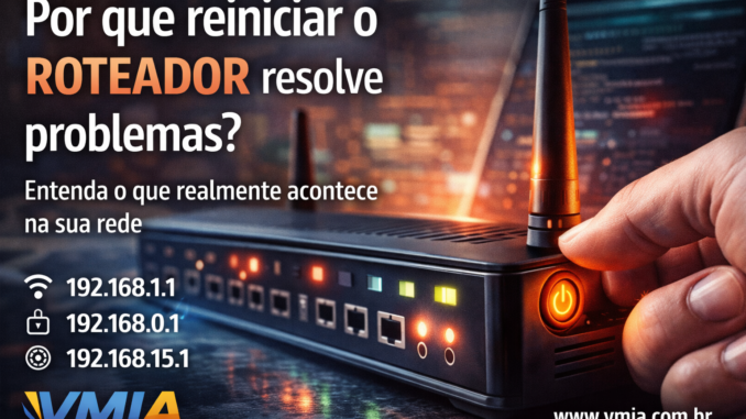 Por que reiniciar o roteador resolve problemas?