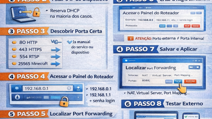port forwarding, redirecionamento de portas, abrir portas no roteador, nat, nat forwarding, servidor virtual, roteador, rede, firewall, cgna,t acesso remoto, câmeras ip, dvr, tcp, udp