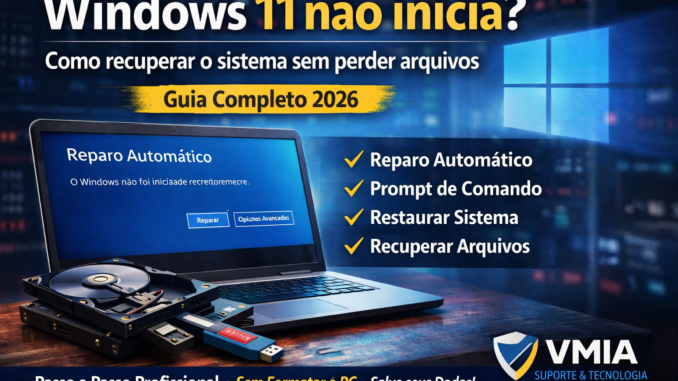 windows 11 não inicia