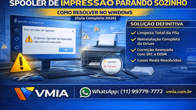 spooler de impressão parando sozinho