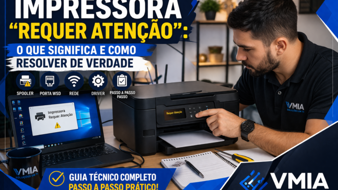 impressora requer atenção