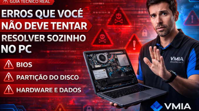 Erros que você NÃO deve tentar resolver sozinho no PC