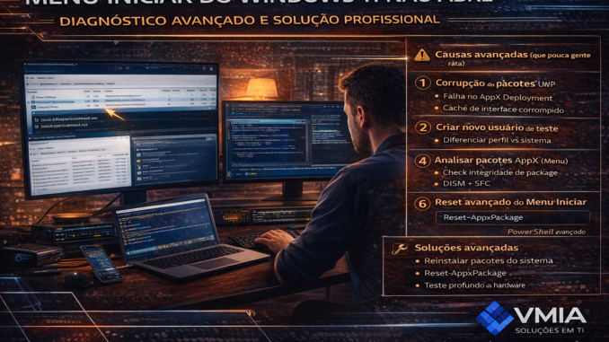 Menu Iniciar do Windows 11 não abre