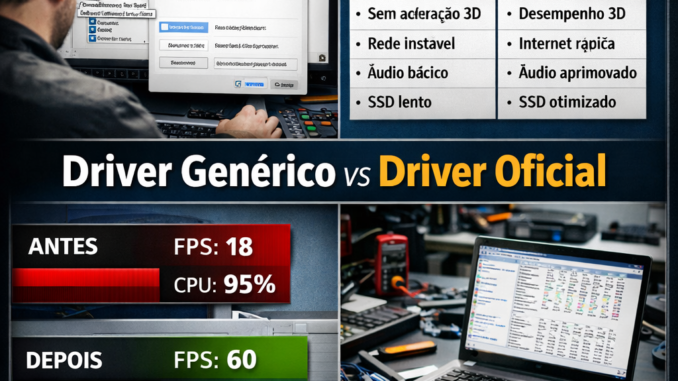 Driver genérico do Windows vs driver oficial