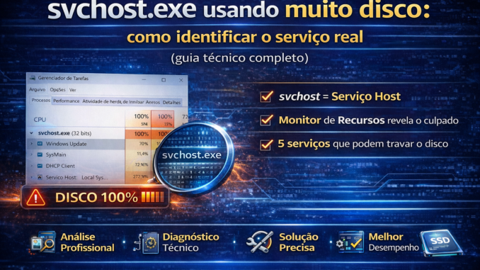 svchost.exe usando muito disco