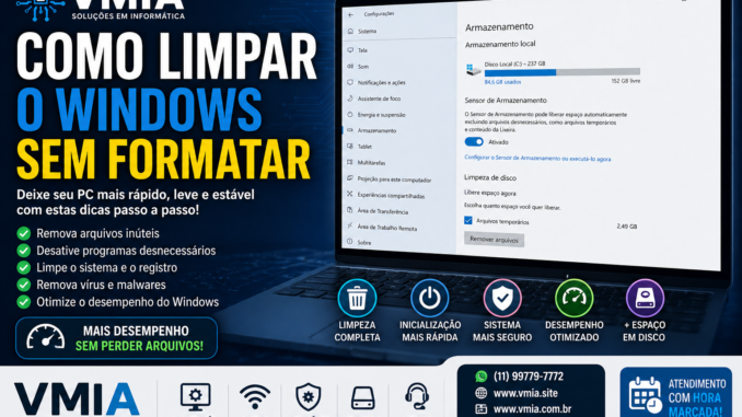 Como limpar o Windows sem formatar e melhorar o desempenho do computador passo a passo