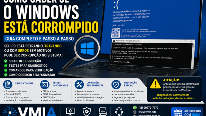 Como saber se o Windows está corrompido e como corrigir erros do sistema passo a passo