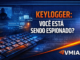 Ilustração De Keylogger Capturando Dados Do Teclado Em Ambiente De Segurança Digital Com Conceito De Espionagem Cibernética