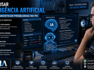 Diagnóstico De Computador Com Inteligência Artificial Sendo Utilizado Por Técnico Em Ambiente Windows