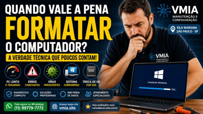 Dicas sobre formatação de computador.