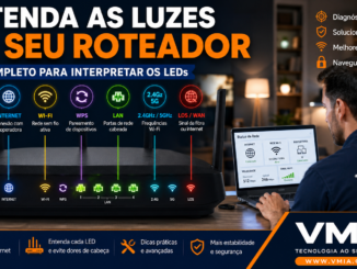 Significado Das Luzes Do Roteador Wi-Fi Explicado Pela Vmia Com Leds Power, Internet, Wi-Fi, Wps, Lan E Los.
