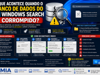Ilustração Mostrando Corrupção Do Banco De Dados Do Windows Search, Pesquisa Sem Resultados, Searchindexer Com Problemas E Processo De Reconstrução Da Indexação No Windows 11.