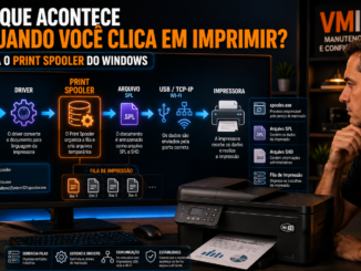 Diagrama Mostrando Como O Print Spooler Processa Documentos Antes De Enviá-Los Para A Impressora No Windows.