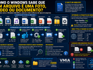 Infográfico Explicando Como O Windows Identifica Arquivos Através De Extensões, Associações, Mime Types, Assinaturas Digitais E Metadados.