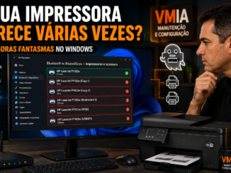 Tela Do Windows Exibindo Várias Impressoras Duplicadas E Fantasmas Instaladas No Sistema.