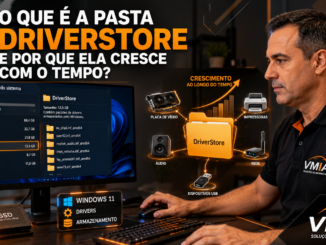 Técnico Da Vmia Analisando A Pasta Driverstore Do Windows E O Espaço Ocupado Por Drivers Armazenados No Sistema.