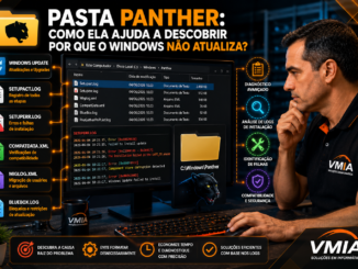 Técnico Da Vmia Analisando A Pasta Panther Do Windows Para Identificar Falhas De Atualização, Erros De Instalação E Problemas De Compatibilidade.