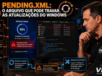 Técnico Da Vmia Analisando O Arquivo Pending.xml Responsável Por Operações Pendentes E Problemas Em Atualizações Do Windows.
