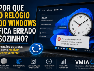 Tela Do Windows 11 Mostrando Configurações De Data E Hora, Relógio Analógico E Mensagem De Erro De Certificado Devido A Horário Incorreto No Computador.