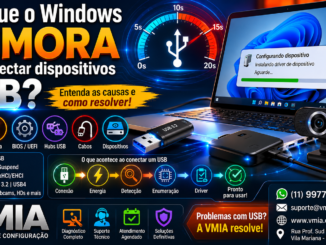 Notebook Com Windows Configurando Um Dispositivo Usb Enquanto Um Pendrive, Webcam E Hd Externo Aparecem Conectados, Ilustrando A Demora No Reconhecimento De Dispositivos Usb Causada Por Drivers, Controladores Ou Configurações Do Sistema.