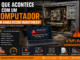 Computador Com Acúmulo Excessivo De Poeira Interna E Notebook Exibindo Alerta De Sistema Lento E Risco De Falha Por Falta De Manutenção Preventiva.