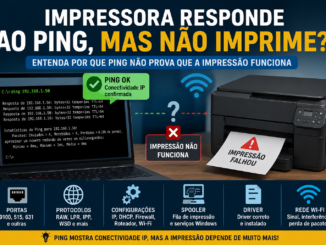Impressora Responde Ao Ping, Mas Não Imprime, Mostrando Diagnóstico De Rede Com Ip, Porta Tcp/Ip, Wsd, Spooler, Driver E Wi-Fi.