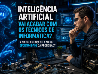 Técnico De Informática Analisando O Impacto Da Inteligência Artificial No Futuro Da Profissão Em Ambiente Tecnológico Com Computadores E Sistemas De Ia.
