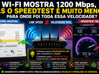 Wi-Fi Mostra 1200 Mbps No Windows, Mas Speedtest Apresenta Velocidade Real Menor