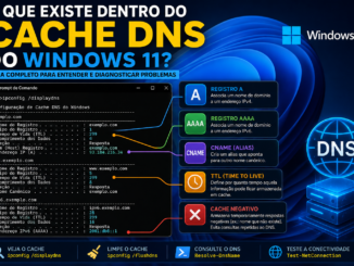 Cache Dns Do Windows 11 Mostrando Registros Dns, Ttl E O Comando Ipconfig /Displaydns