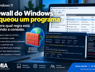 Firewall Do Windows Bloqueou Um Programa No Windows 11 Mostrando Regras De Entrada, Powershell E Test-Netconnection Para Diagnosticar A Conexão.