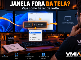 Janela Fora Da Tela No Windows 11 Mostrando Como Recuperar O Programa Com Alt + Espaço E A Opção Mover