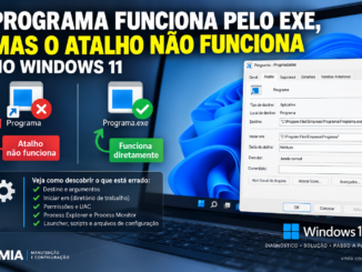 Programa Funciona Pelo Exe, Mas O Atalho Não Funciona No Windows 11 Com Análise Do Destino, Iniciar Em, Argumentos E Permissões