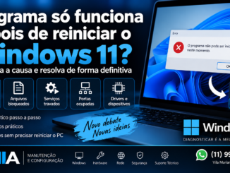 Programa Só Funciona Depois De Reiniciar O Windows 11 Com Diagnóstico De Processos Residuais, Arquivos Bloqueados, Serviços Travados, Portas E Drivers