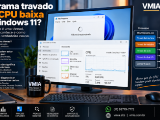 Programa Travado Com Cpu Baixa No Windows 11 Mostrando Threads, Gerenciador De Tarefas E Possíveis Estados De Espera