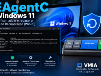 Reagentc No Windows 11 Mostrando Comandos Para Verificar, Ativar E Reparar O Ambiente De Recuperação Winre