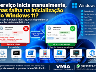 Serviço Inicia Manualmente, Mas Falha Durante A Inicialização Do Windows 11 Com Diagnóstico De Dependências, Service Control Manager, Event Viewer E Process Monitor