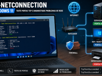 Test-Netconnection No Windows 11 Testando Portas Tcp 445, 3389 E 9100 Para Diagnóstico De Problemas De Rede