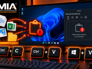 Computador Com Windows 11 Apresentando Falha Nos Atalhos Ctrl+C E Ctrl+V, Com Destaque Para A Área De Transferência E O Histórico Win+V.