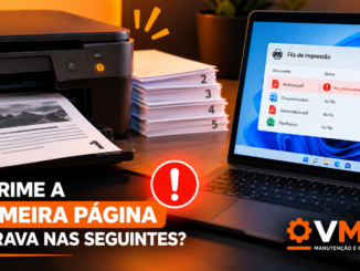 Impressora Imprime A Primeira Página E Trava Nas Seguintes, Com Fila De Impressão Do Windows 11 Mostrando Documento Parado Em Processamento.