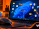 Mouse Bluetooth Travando No Windows 11, Com Notebook Exibindo Cursor Congelado, Símbolo Bluetooth E Indicador De Carregamento Na Tela.