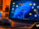 Mouse Bluetooth Travando No Windows 11, Com Notebook Exibindo Cursor Congelado, Símbolo Bluetooth E Indicador De Carregamento Na Tela.
