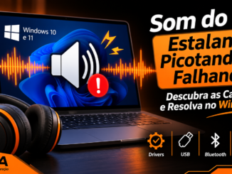 Notebook Com Windows 11 Apresentando Falhas De Áudio, Estalos E Som Picotando, Com Fone De Ouvido E Indicadores De Drivers, Usb E Bluetooth.