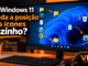 Windows 11 Com Ícones Da Área De Trabalho Desorganizados E Setas Indicando Mudanças De Posição Dos Atalhos.